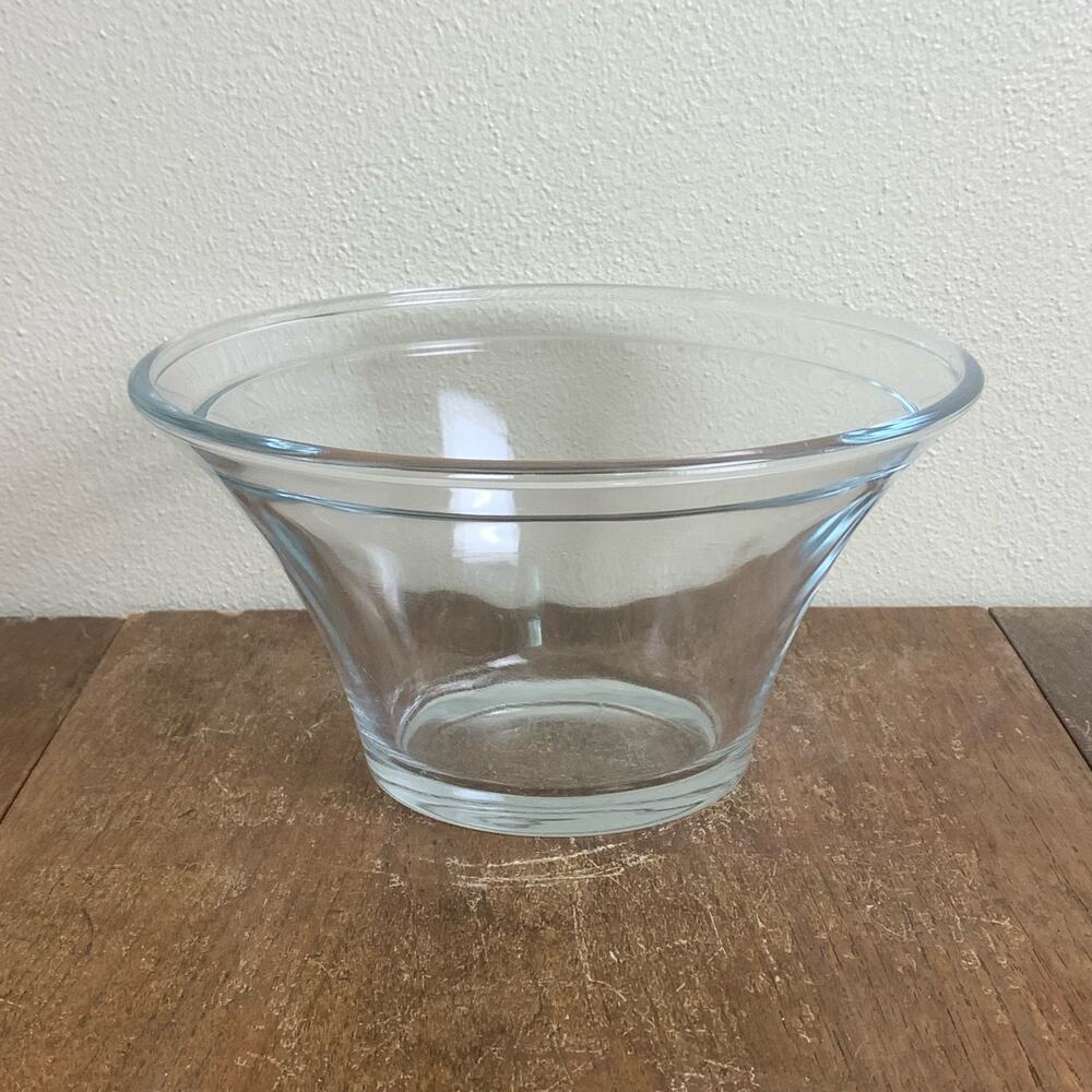 KIG Indonesia blue tone clear‎ glass simple classic serving bowl